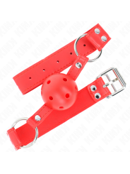KINK MORDAZA DE BOLA 45 CM DURA HUECA ROJO COMPLETA 62 x 2 CM