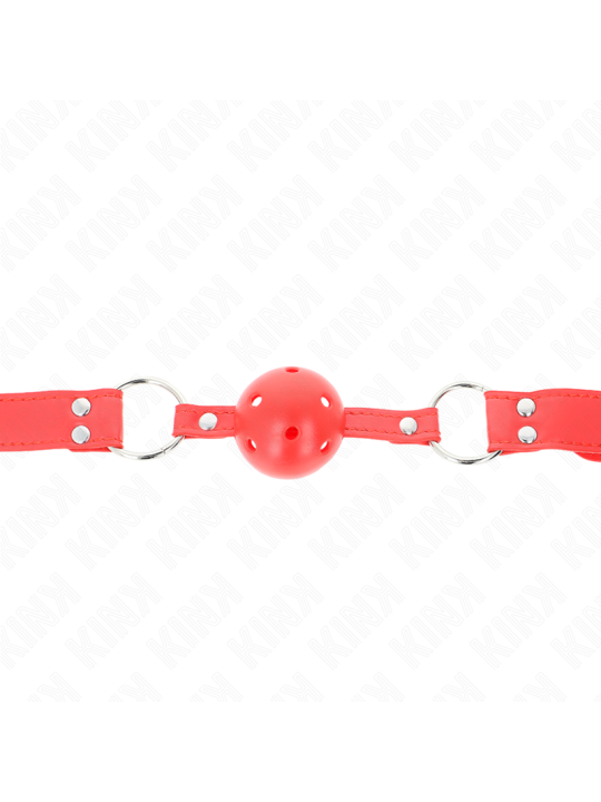 KINK MORDAZA DE BOLA 45 CM DURA HUECA ROJO COMPLETA 62 x 2 CM
