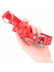 KINK MORDAZA DE BOLA 45 CM DURA HUECA ROJO COMPLETA 62 x 2 CM