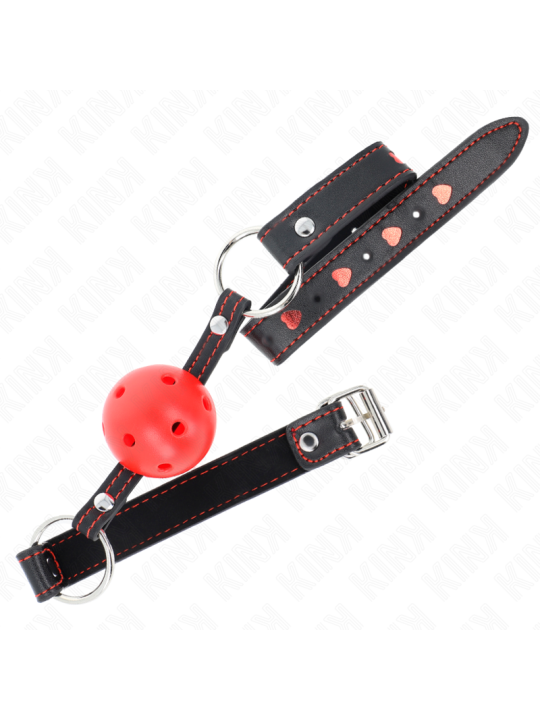 KINK MORDAZA DE BOLA 45 CM ROJA DURA HUECA MODELO 2 65 x 25 CM