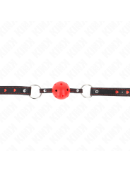 KINK MORDAZA DE BOLA 45 CM ROJA DURA HUECA MODELO 2 65 x 25 CM