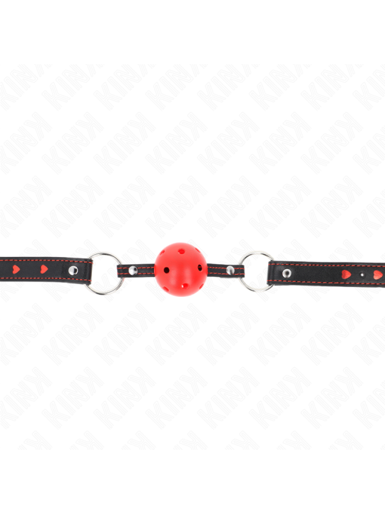 KINK MORDAZA DE BOLA 45 CM ROJA DURA HUECA MODELO 2 65 x 25 CM