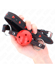 KINK MORDAZA DE BOLA 45 CM ROJA DURA HUECA MODELO 2 65 x 25 CM