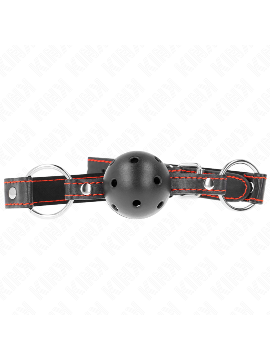 KINK MORDAZA DE BOLA 45 CM NEGRA DURA HUECA MODELO 2 65 x 25 CM