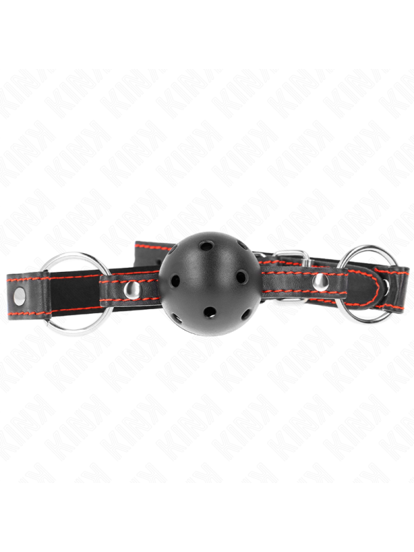 KINK MORDAZA DE BOLA 45 CM NEGRA DURA HUECA MODELO 2 65 x 25 CM