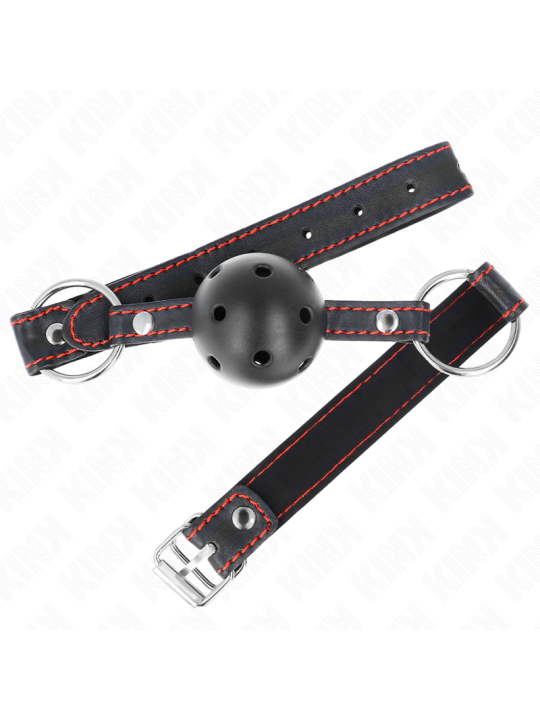 KINK MORDAZA DE BOLA 45 CM NEGRA DURA HUECA MODELO 2 65 x 25 CM