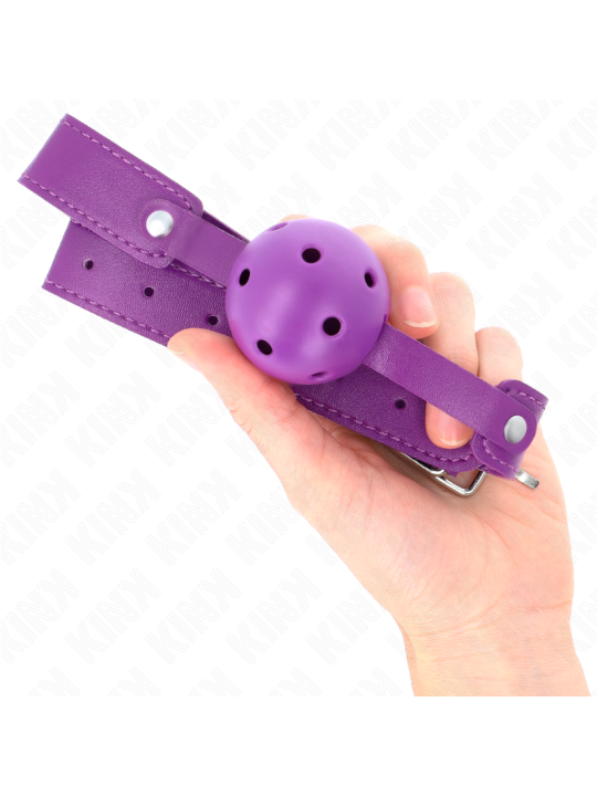 KINK MORDAZA DE BOLA 45 CM TRANSPIRABLE MORADO 65 x 25 CM