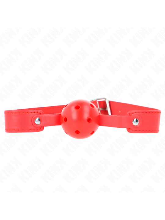 KINK MORDAZA DE BOLA 45 CM TRANSPIRABLE ROJO 65 x 25 CM