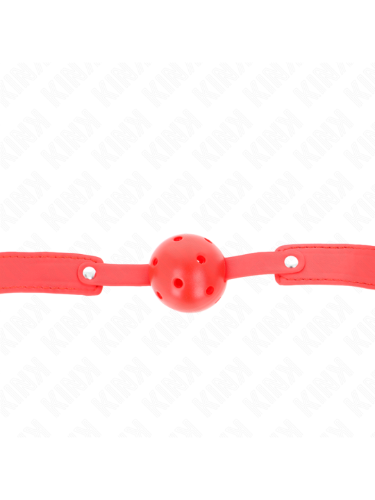 KINK MORDAZA DE BOLA 45 CM TRANSPIRABLE ROJO 65 x 25 CM