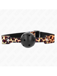 KINK MORDAZA DE BOLA 45 CM TRANSPIRABLE LEOPARDO 65 x 25 CM
