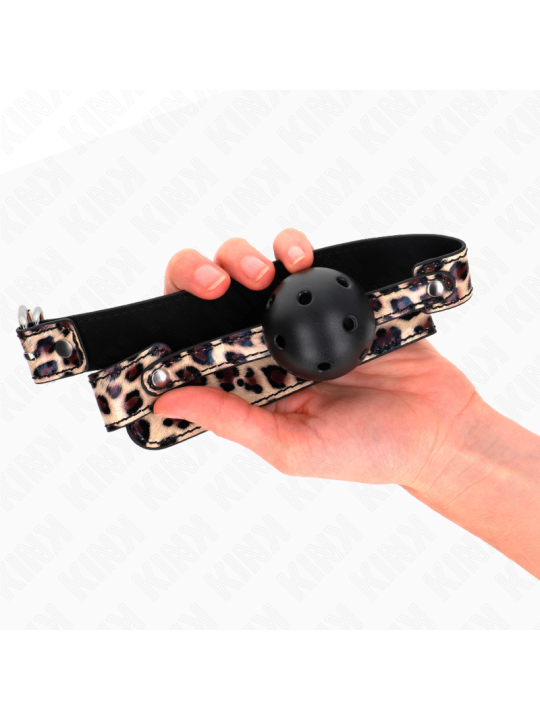 KINK MORDAZA DE BOLA 45 CM TRANSPIRABLE LEOPARDO 65 x 25 CM