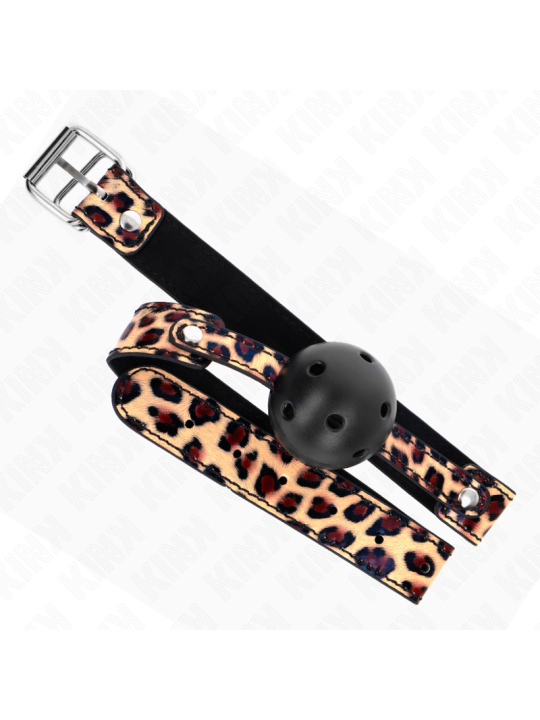 KINK MORDAZA DE BOLA 45 CM TRANSPIRABLE LEOPARDO 65 x 25 CM