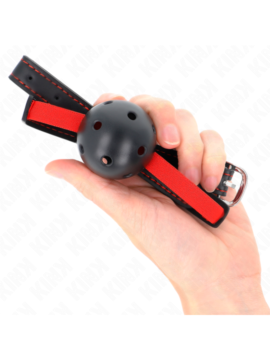 KINK MORDAZA DE BOLA 45 CM DURA HUECA CON CINTURON ELASTICO 56 x 15 CM
