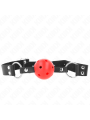 KINK MORDAZA DE BOLA 4 CM TRANSPIRABLE CON DOBLE REMACHE ROJO 62 x 25 CM AJUSTABLE 42 58 CM