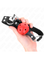 KINK MORDAZA DE BOLA 4 CM TRANSPIRABLE CON DOBLE REMACHE ROJO 62 x 25 CM AJUSTABLE 42 58 CM