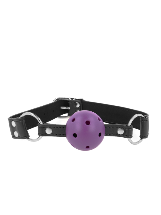 KINK MORDAZA DE BOLA 4 CM TRANSPIRABLE CON DOBLE REMACHE MORADO 62 x 25 CM AJUSTABLE 42 58 CM