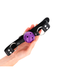 KINK MORDAZA DE BOLA 4 CM TRANSPIRABLE CON DOBLE REMACHE MORADO 62 x 25 CM AJUSTABLE 42 58 CM