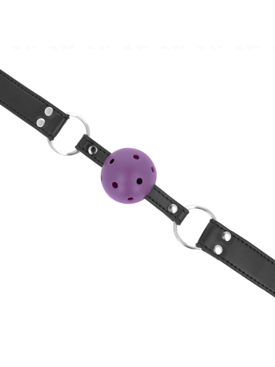 KINK MORDAZA DE BOLA 4 CM TRANSPIRABLE CON DOBLE REMACHE MORADO 62 x 25 CM AJUSTABLE 42 58 CM