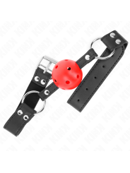 KINK MORDAZA DE BOLA 4 CM TRANSPIRABLE CON DOBLE REMACHE DE CUERO 62 x 25 CM AJUSTABLE 42 58 CM