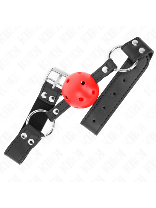 KINK MORDAZA DE BOLA 4 CM TRANSPIRABLE CON DOBLE REMACHE DE CUERO 62 x 25 CM AJUSTABLE 42 58 CM