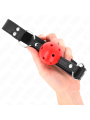 KINK MORDAZA DE BOLA 4 CM TRANSPIRABLE CON DOBLE REMACHE DE CUERO 62 x 25 CM AJUSTABLE 42 58 CM