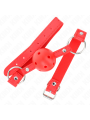 KINK MORDAZA DE BOLA 4 CM TRANSPIRABLE CON DOBLE REMACHE MODELO 1 ROJO 62 x 25 CM AJUSTABLE 42 58 CM
