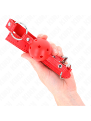 KINK MORDAZA DE BOLA 4 CM TRANSPIRABLE CON DOBLE REMACHE MODELO 1 ROJO 62 x 25 CM AJUSTABLE 42 58 CM