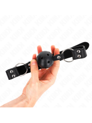 KINK MORDAZA DE BOLA 4 CM TRANSPIRABLE CON DOBLE REMACHE MODELO 1 NEGRO 62 x 25 CM AJUSTABLE 42 58 CM