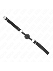 KINK MORDAZA DE BOLA 4 CM TRANSPIRABLE CON DOBLE REMACHE MODELO 1 NEGRO 62 x 25 CM AJUSTABLE 42 58 CM