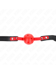 KINK MORDAZA DE BOLA 4 CM DURA HUECA ROJO CORREA NEGRA 60 x 2 CM AJUSTABLE 37 52 CM