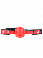 KINK MORDAZA DE BOLA 4 CM DURA HUECA ROJO CORREA NEGRA 60 x 2 CM AJUSTABLE 37 52 CM
