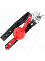 KINK MORDAZA DE BOLA 4 CM DURA HUECA ROJO CORREA NEGRA 60 x 2 CM AJUSTABLE 37 52 CM