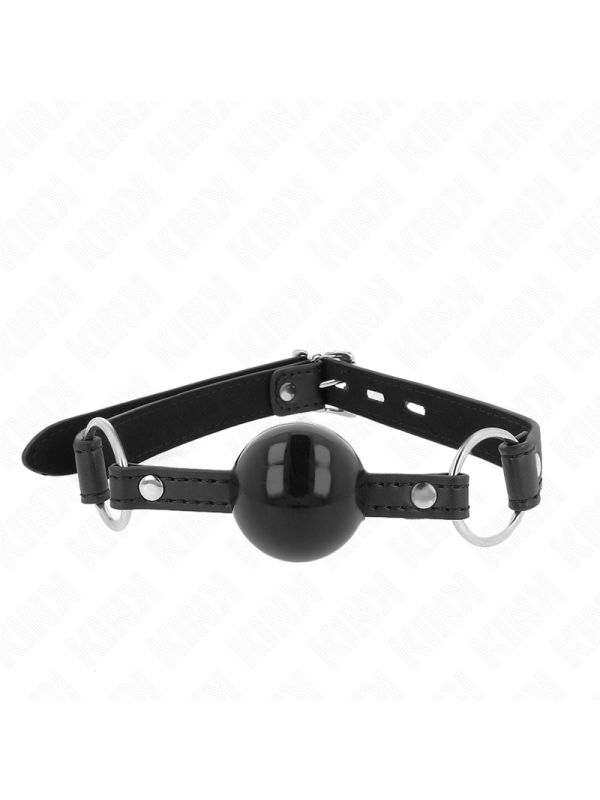 KINK MORDAZA DE BOLA 4 CM TPE CON CANDADO NEGRO 60 x 2 CM