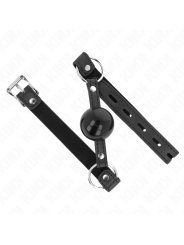 KINK MORDAZA DE BOLA 4 CM TPE CON CANDADO NEGRO 60 x 2 CM