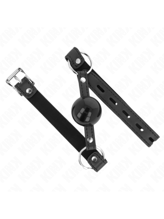 KINK MORDAZA DE BOLA 4 CM TPE CON CANDADO NEGRO 60 x 2 CM