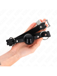 KINK MORDAZA DE BOLA 4 CM TPE CON CANDADO NEGRO 60 x 2 CM