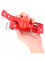 KINK MORDAZA DE BOLA 4 CM TPE CON CANDADO ROJO 60 x 2 CM