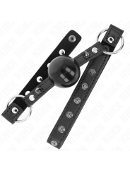 KINK MORDAZA DE BOLA 4 CM CON REMACHE DE PUNTA Y CIERRE A PRESION 65 x 2 CM