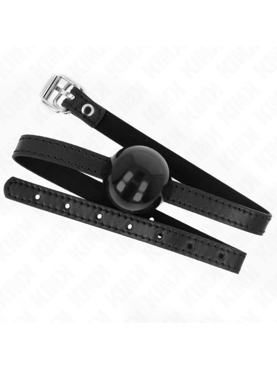 KINK MORDAZA DE BOLA 4 CM SOLIDA SIMPLE NEGRO 65 x 15 CM