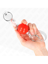 KINK MORDAZA DE BOLA ROJA DE PVC TRANSPARENTE AJUSTABLE