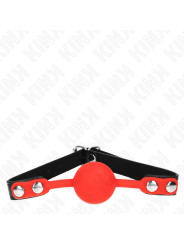 KINK MORDAZA DE BOLA 4 CM DE SILICONA ROJA 60 x 2 CM