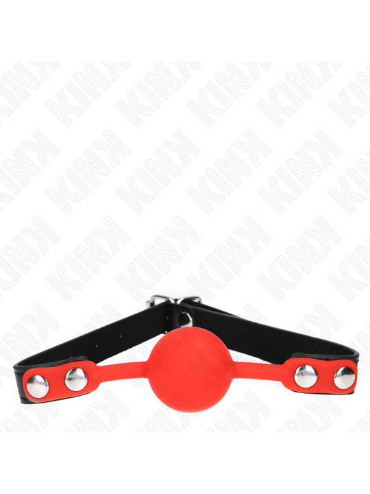 KINK MORDAZA DE BOLA 4 CM DE SILICONA ROJA 60 x 2 CM