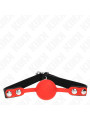 KINK MORDAZA DE BOLA 4 CM DE SILICONA ROJA 60 x 2 CM