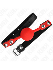 KINK MORDAZA DE BOLA 4 CM DE SILICONA ROJA 60 x 2 CM