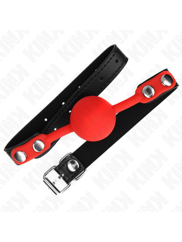 KINK MORDAZA DE BOLA 4 CM DE SILICONA ROJA 60 x 2 CM