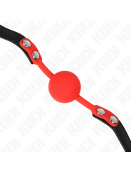 KINK MORDAZA DE BOLA 4 CM DE SILICONA ROJA 60 x 2 CM