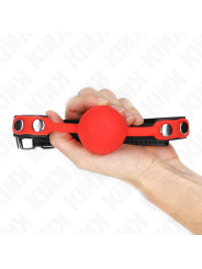 KINK MORDAZA DE BOLA 4 CM DE SILICONA ROJA 60 x 2 CM