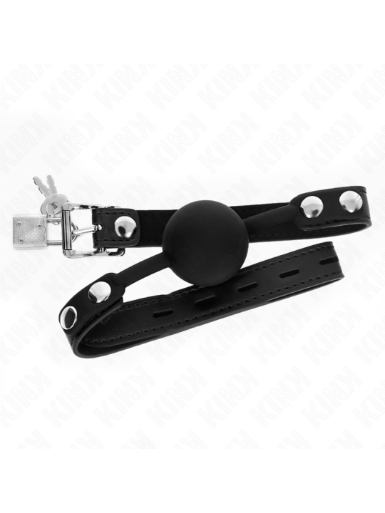 KINK MORDAZA DE BOLA 4 CM DE SILICONA MODELO 1 CON CANDADO 60 x 2 CM