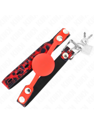 KINK MORDAZA DE BOLA 4 CM DE SILICONA MODELO 2 CON CANDADO 60 x 2 CM