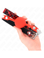 KINK MORDAZA DE BOLA 4 CM DE SILICONA MODELO 2 CON CANDADO 60 x 2 CM